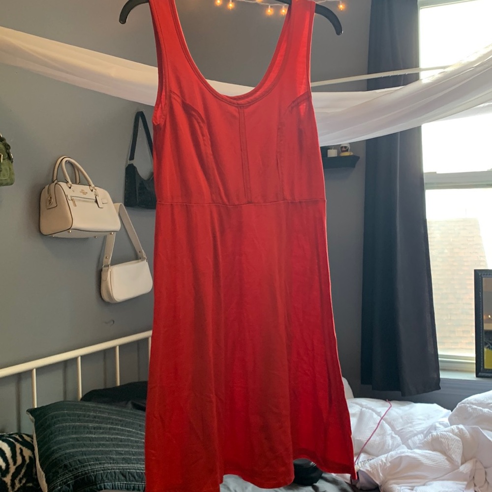 Red mini dress
